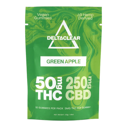 Delta Clear THC/CBD Gummies (50mg THC + 250mg CBD)