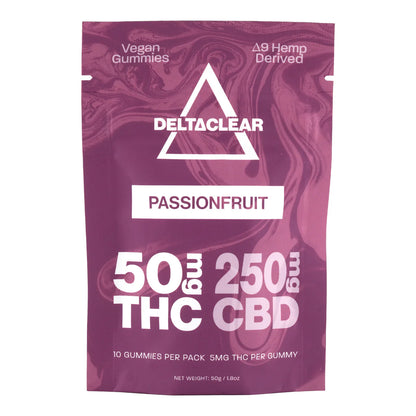 Delta Clear THC/CBD Gummies (50mg THC + 250mg CBD)
